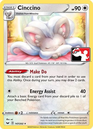 Cinccino 147 - Prize Pack Series Cards - Poke-Collect
