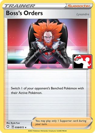 Boss's Orders - 058/072 58 - Prize Pack Series Cards - Poke-Collect