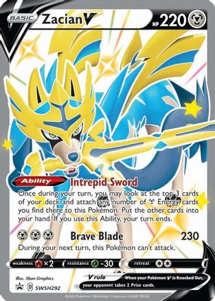 Zacian V SWSH292/307 - SWSH Black Star Promos Holofoil - Poke-Collect