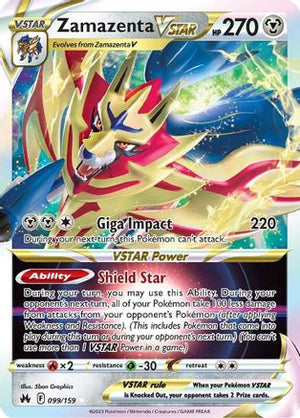 Zamazenta VSTAR 99/159 - Crown Zenith Holofoil - Poke-Collect