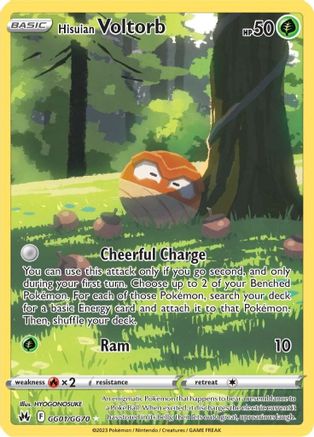 Hisuian Voltorb GG01/70 - Crown Zenith Galarian Gallery Holofoil - Poke-Collect