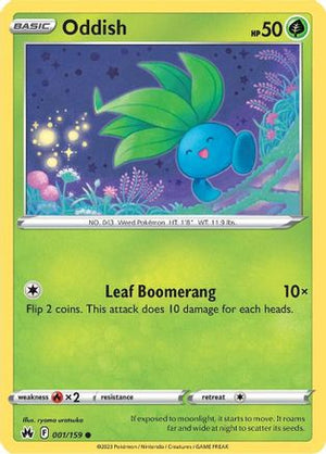 Oddish 1/159 - Crown Zenith Reverse Holofoil - Poke-Collect