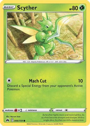 Scyther 6/159 - Crown Zenith Reverse Holofoil - Poke-Collect