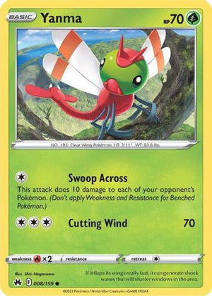 Yanma 8/159 - Crown Zenith Reverse Holofoil - Poke-Collect