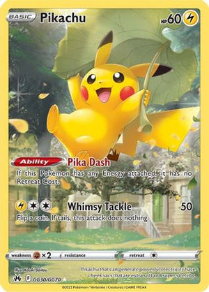 Pikachu GG30/70 - Crown Zenith Galarian Gallery Holofoil - Poke-Collect