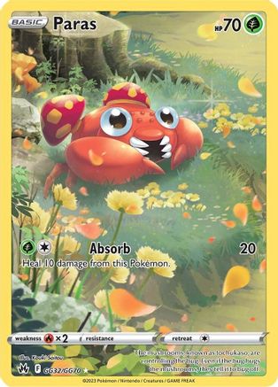 Paras GG32/70 - Crown Zenith Galarian Gallery Holofoil - Poke-Collect