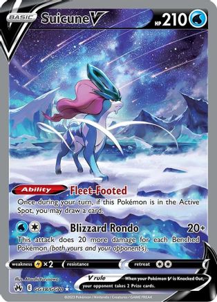 Suicune V GG38/70 - Crown Zenith Galarian Gallery Holofoil - Poke-Collect