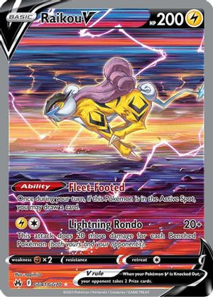 Raikou V GG41/70 - Crown Zenith Galarian Gallery Holofoil