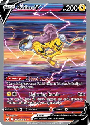 Raikou V GG41/70 - Crown Zenith Galarian Gallery Holofoil - Poke-Collect