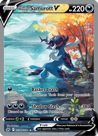 Hisuian Samurott V GG51/70 - Crown Zenith Galarian Gallery Holofoil - Poke-Collect