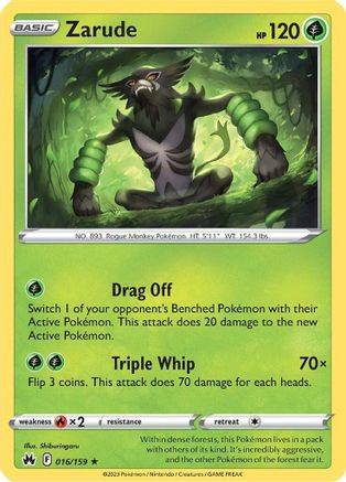 Zarude 16/159 - Crown Zenith Holofoil - Poke-Collect