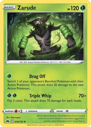 Zarude 16/159 - Crown Zenith Holofoil - Poke-Collect