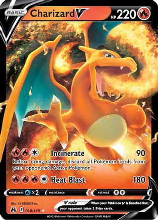 Charizard V 18/159 - Crown Zenith Holofoil - Poke-Collect