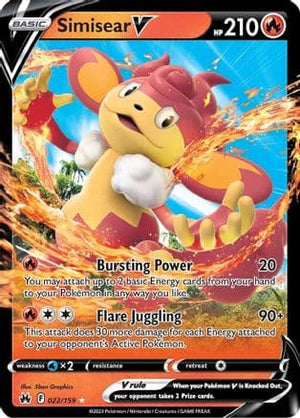 Simisear V 22/159 - Crown Zenith Holofoil - Poke-Collect