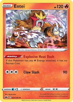 Entei 21/159 - Crown Zenith Reverse Holofoil - Poke-Collect
