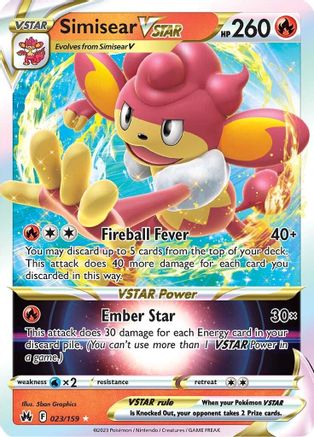 Simisear VSTAR 23/159 - Crown Zenith Holofoil