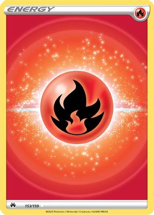 Fire Energy (Texture Full Art) 153/159 - Crown Zenith Holofoil - Poke-Collect