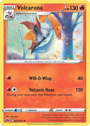 Volcarona 25/159 - Crown Zenith Reverse Holofoil - Poke-Collect