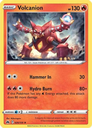 Volcanion 26/159 - Crown Zenith Reverse Holofoil - Poke-Collect