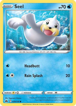 Seel 29/159 - Crown Zenith Reverse Holofoil - Poke-Collect