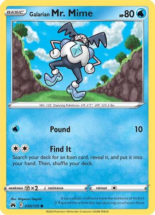 Galarian Mr. Mime 30/159 - Crown Zenith - Poke-Collect