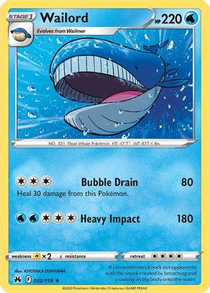 Wailord 32/159 - Crown Zenith - Poke-Collect
