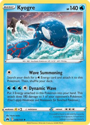 Kyogre 36/159 - Crown Zenith Reverse Holofoil - Poke-Collect