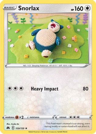 Snorlax 109/159 - Crown Zenith Reverse Holofoil - Poke-Collect