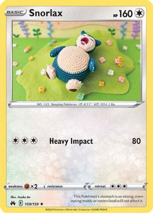 Snorlax 109/159 - Crown Zenith Reverse Holofoil - Poke-Collect