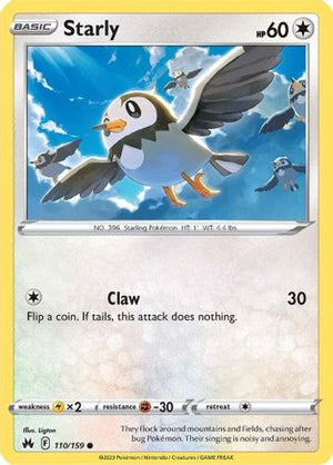 Starly 110/159 - Crown Zenith Reverse Holofoil - Poke-Collect