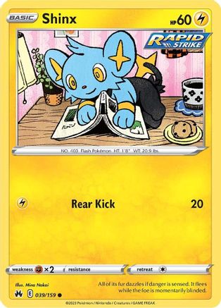 Shinx (39) 39/159 - Crown Zenith Reverse Holofoil - Poke-Collect