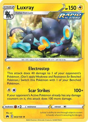 Luxray (43) 43/159 - Crown Zenith Reverse Holofoil