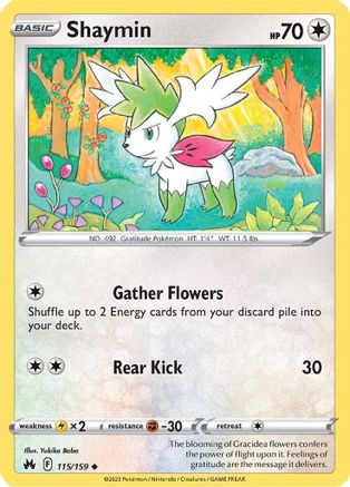 Shaymin 115/159 - Crown Zenith Reverse Holofoil - Poke-Collect