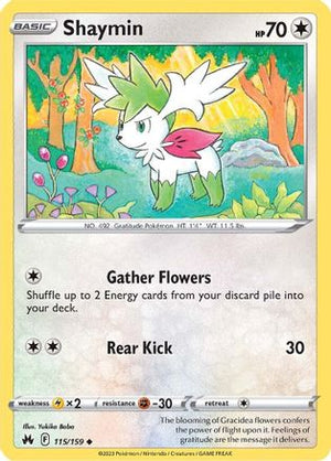 Shaymin 115/159 - Crown Zenith Reverse Holofoil - Poke-Collect