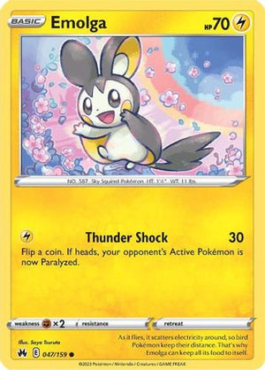 Emolga 47/159 - Crown Zenith Reverse Holofoil - Poke-Collect