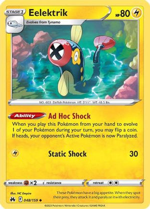 Eelektrik 48/159 - Crown Zenith Reverse Holofoil - Poke-Collect