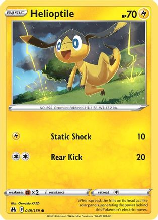 Helioptile 49/159 - Crown Zenith - Poke-Collect