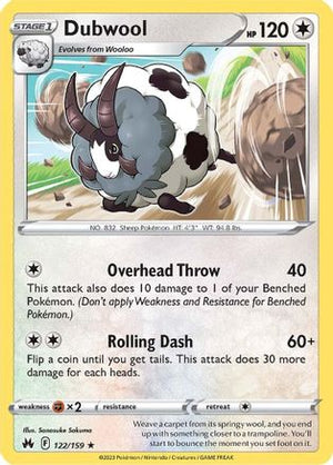 Dubwool 122/159 - Crown Zenith Reverse Holofoil - Poke-Collect