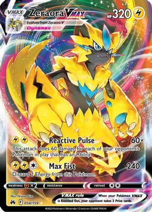 Zeraora VMAX 54/159 - Crown Zenith Holofoil - Poke-Collect