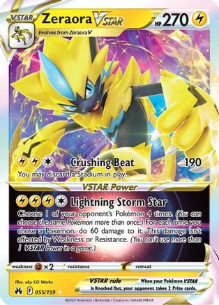 Zeraora VSTAR 55/159 - Crown Zenith Holofoil - Poke-Collect