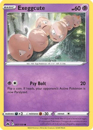 Exeggcute 57/159 - Crown Zenith Reverse Holofoil - Poke-Collect