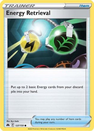 Energy Retrieval 127/159 - Crown Zenith Reverse Holofoil - Poke-Collect