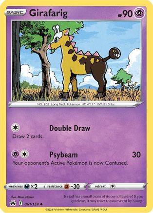 Girafarig 61/159 - Crown Zenith Reverse Holofoil - Poke-Collect