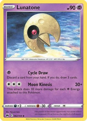 Lunatone 62/159 - Crown Zenith Reverse Holofoil - Poke-Collect