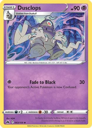 Dusclops 63/159 - Crown Zenith - Poke-Collect