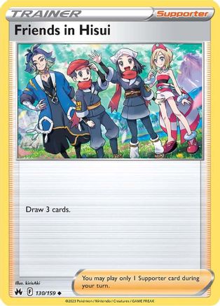 Friends in Hisui 130/159 - Crown Zenith Reverse Holofoil - Poke-Collect