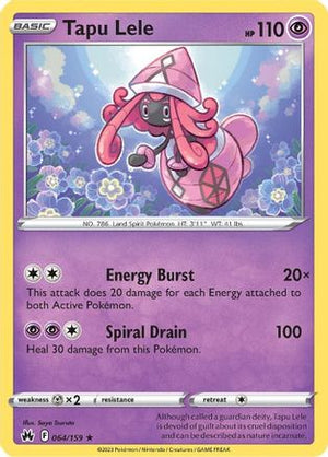 Tapu Lele 64/159 - Crown Zenith Reverse Holofoil - Poke-Collect