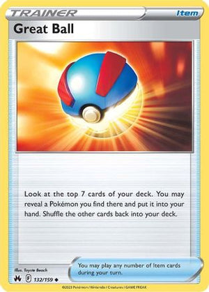 Great Ball 132/159 - Crown Zenith Reverse Holofoil - Poke-Collect