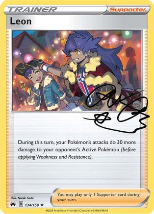 Leon 134/159 - Crown Zenith Reverse Holofoil - Poke-Collect