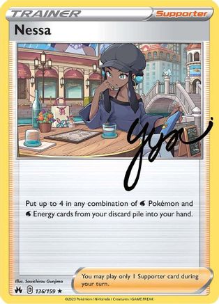 Nessa 136/159 - Crown Zenith Reverse Holofoil - Poke-Collect